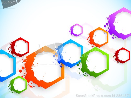 Image of Background with colorful hexagons