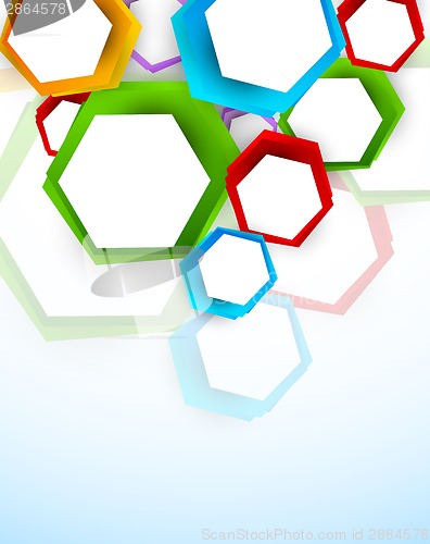 Image of Background with colorful hexagons