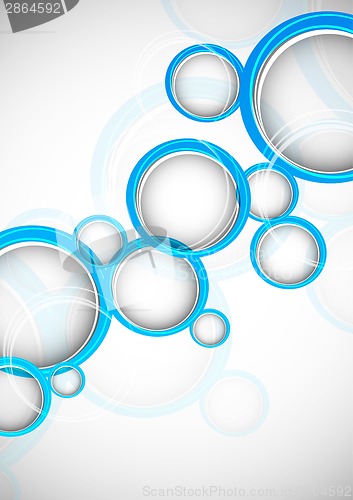 Image of Abstract background with blue circles