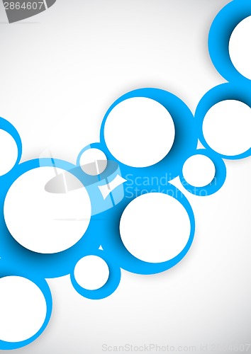 Image of Abstract background with blue circles