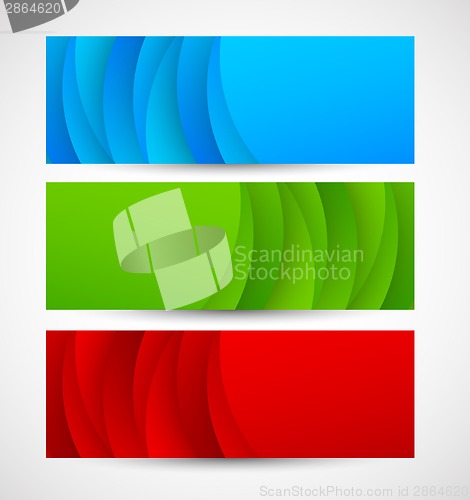 Image of Set of abstract banners
