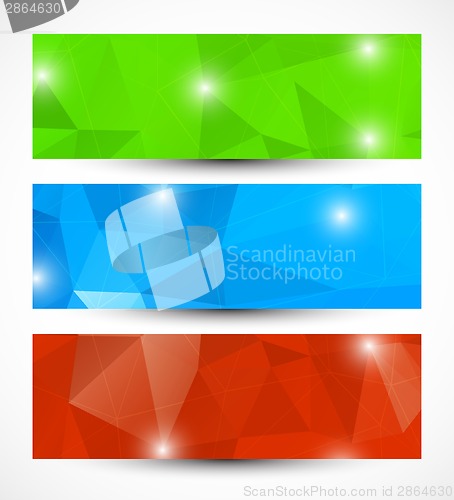 Image of Set of abstract banners