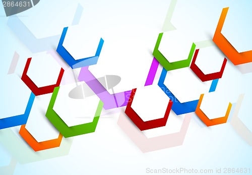 Image of Background with colorful hexagons