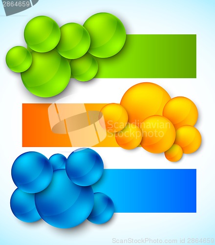 Image of Set of banners with bubbles