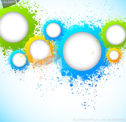 Image of Abstract background with grunge circles