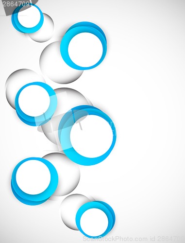 Image of Abstract background with blue circles