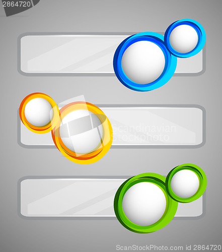 Image of Set of banners with circles