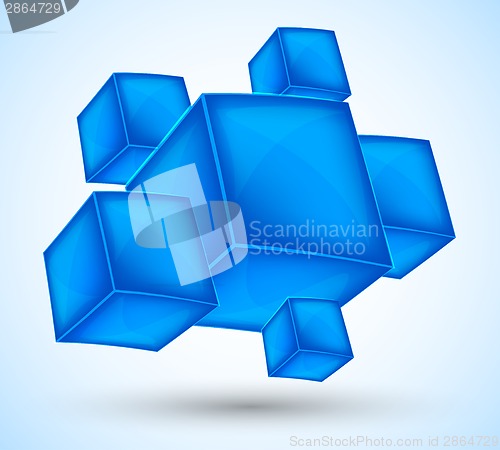 Image of Background with blue cubes