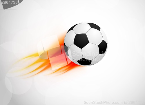 Image of Soccer ball with flame