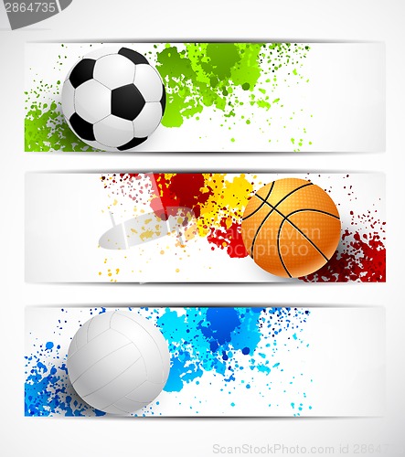 Image of Set of sport banners