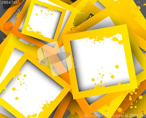 Image of Abstract background with orange squares