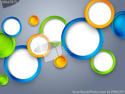 Image of Abstract background with colorful circles