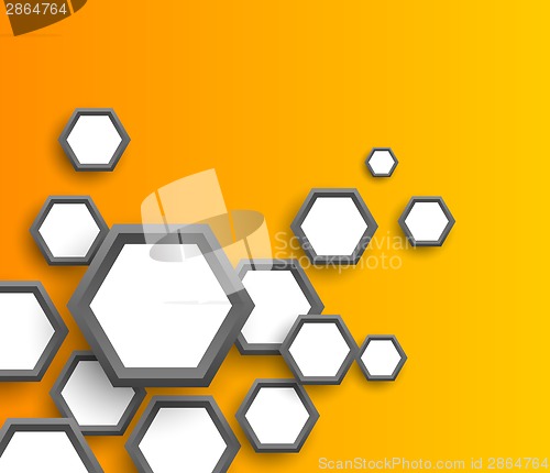 Image of Abstract background with hexagons