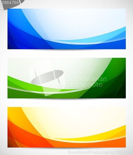 Image of Set of abstract banners