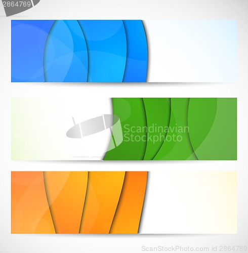 Image of Set of abstract banners