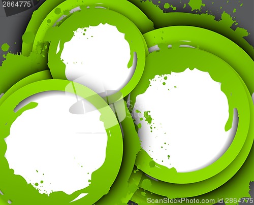 Image of Abstract background with green circles