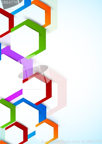 Image of Background with colorful hexagons