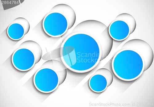 Image of Abstract background with blue circles