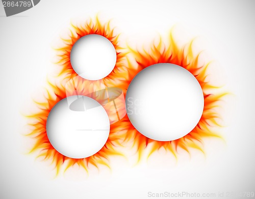 Image of Circles with flames