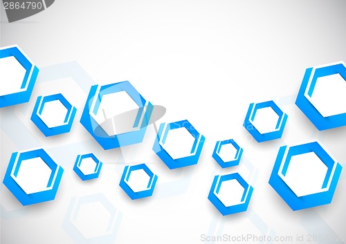 Image of Background with blue hexagons