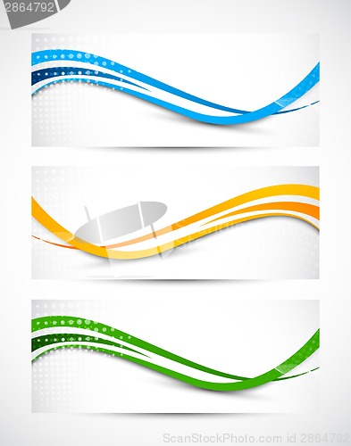 Image of Abstract wavy banners