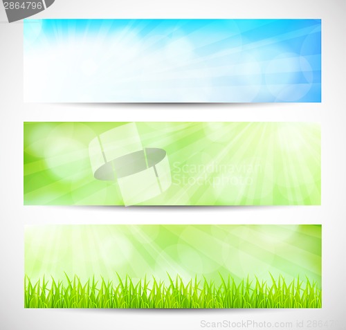 Image of Set of spring banners