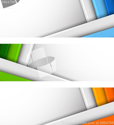 Image of Set of banners with lines
