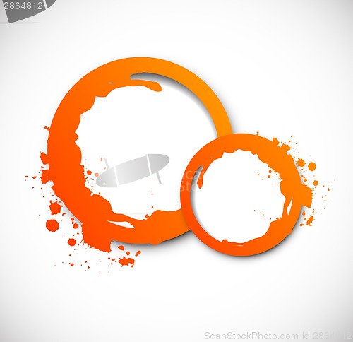 Image of Grunge orange circles