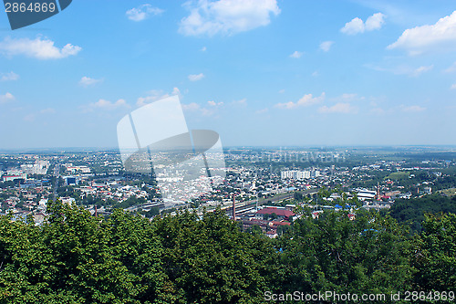 Image of view to Lvov city from bird's-eye view