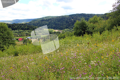 Image of view to Carpathian mountains