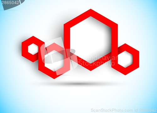 Image of Abstract background with hexagons