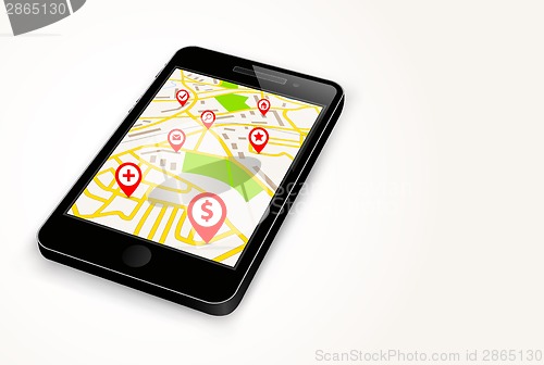 Image of Phone with map