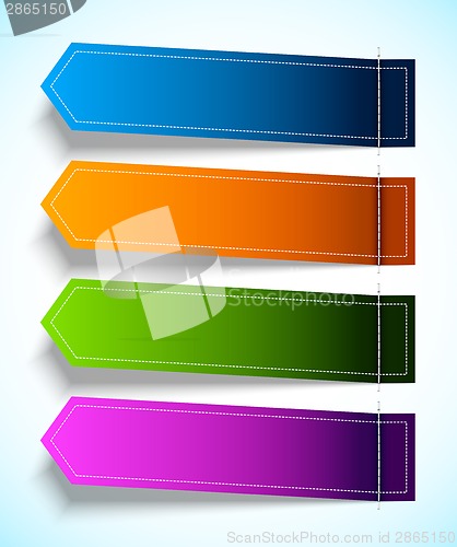 Image of Set of colorful tag