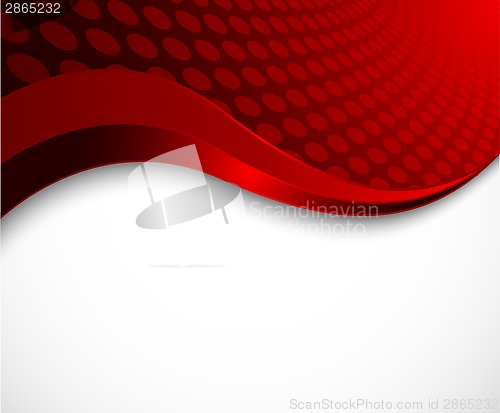 Image of Abstract red wavy background