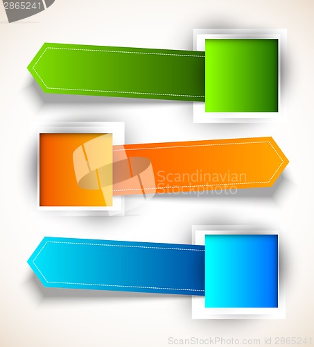 Image of Set of colorful tags