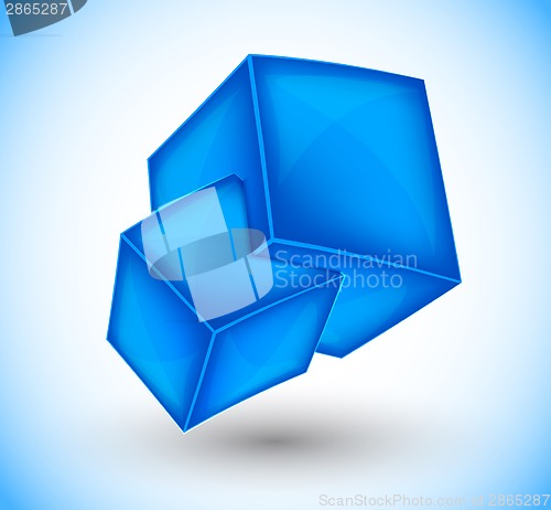 Image of 3d blue cubes