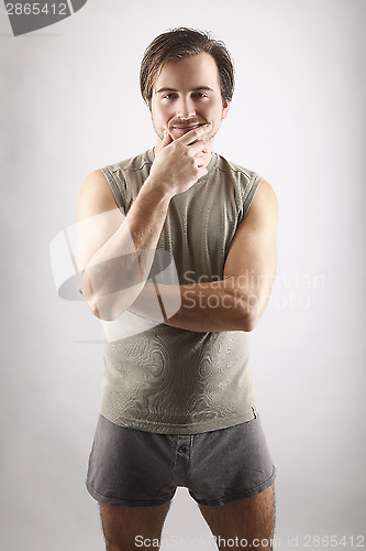 Image of Attractive man in underwear