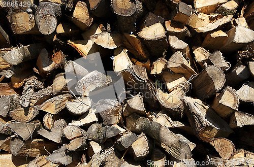 Image of Close up of firewood