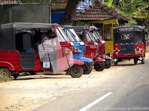 Image of Taxi stand at the roadside