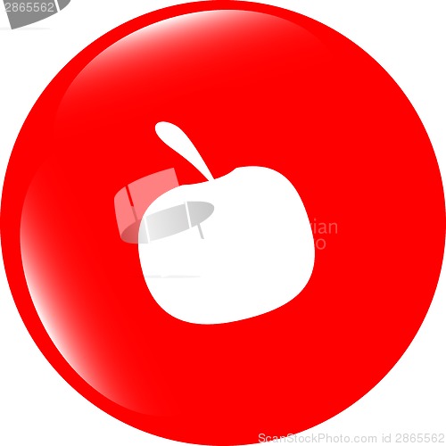Image of Apple icon on round button collection original button