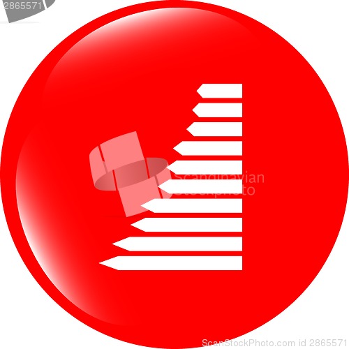 Image of graph web button icon isolated