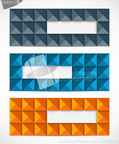 Image of Set of geometric banners