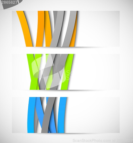Image of Set of abstract banners