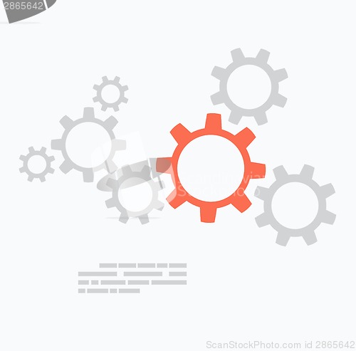 Image of Flat design. Gears concept