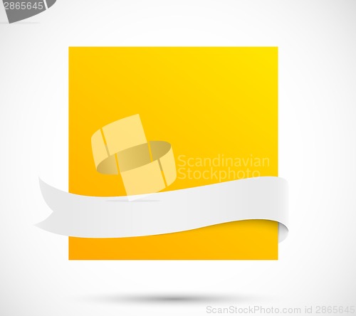Image of Orange card with white ribbon