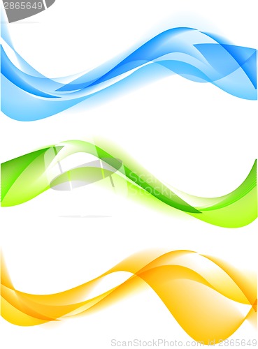 Image of Set of wavy banners