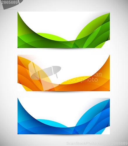 Image of Set of abstract banners