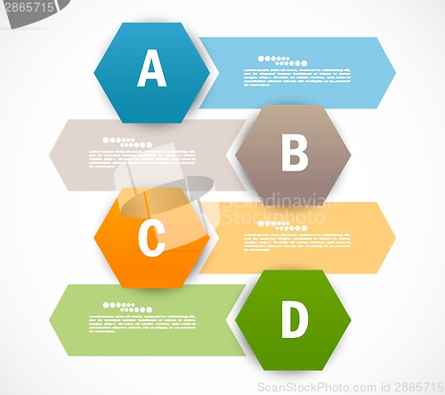 Image of Set of banners with hexagons. Infographic design