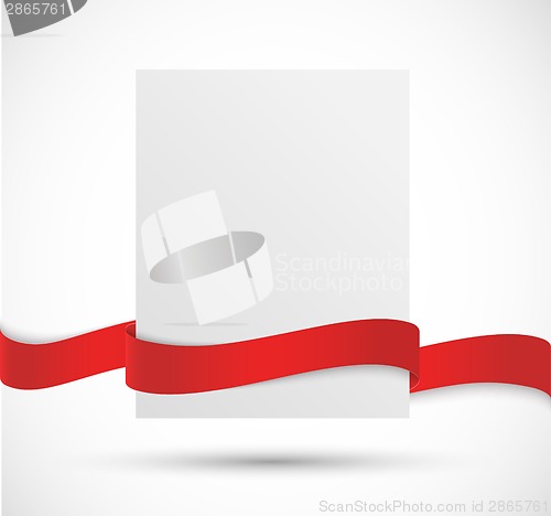 Image of Paper banner with red ribbon