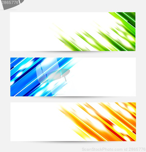 Image of Set of striped banners
